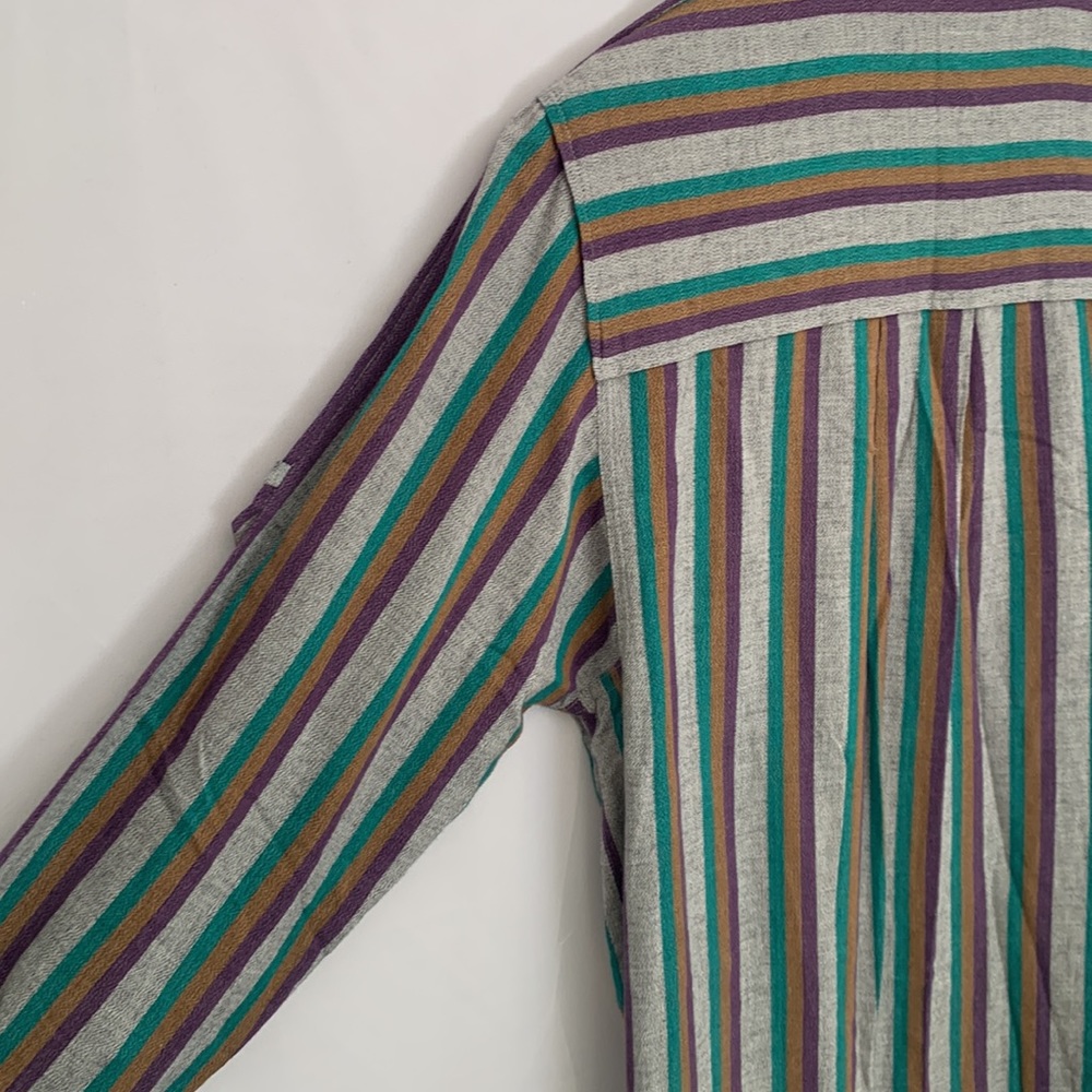 Isabel Marant Striped Midi Dress in Teal, Purple, Brown - Picture 13 of 14
